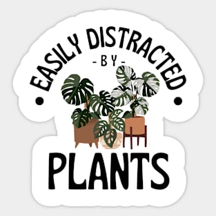 Easily Distracted By Plants Sticker